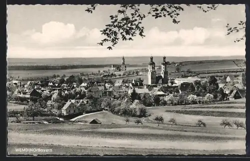AK Wemding /Bayern, Ortsansicht mit Kirche