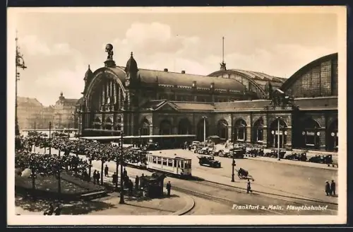AK Frankfurt a. Main, Hauptbahnhof, Strassenbahn
