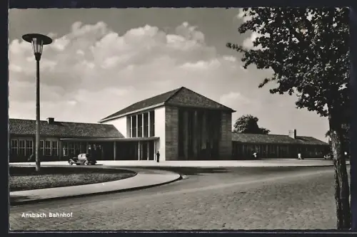 AK Ansbach, Ansicht vom Bahnhof