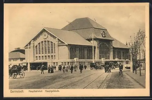 AK Darmstadt, Hauptbahnhof, Hauptgebäude