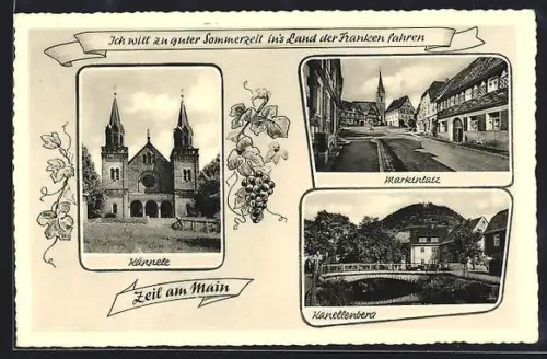 AK Zeil am Main, Kirche, Marktplatz, Kapellenberg