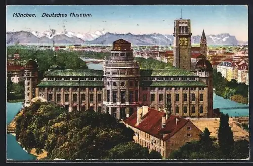 AK München, Blick auf das Deutsche Museum
