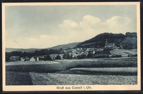 AK Castell / Ufr., Blick zum Ort