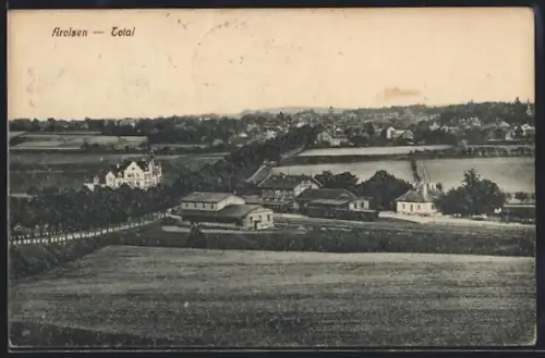 AK Arolsen, Totalansicht mit umliegenden Feldern