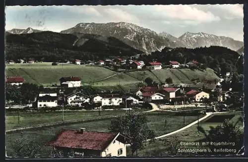AK Eisenärzt /Obb., Ortsansicht mit Rauschberg, Sonntagshorn und Reifelberg