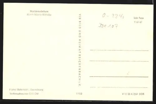 AK Haldensleben, Partie in der Karl-Marx-Strasse