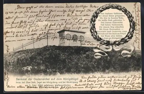 AK Schleswig, Denkmal der Oesterreicher auf dem Königshügel