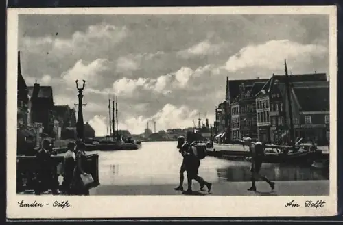 AK Emden /Ostfr., Partie am Delft