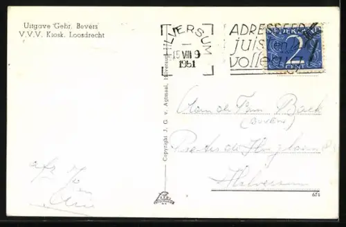 AK Loosdrecht, Frau sitzt am Ufer