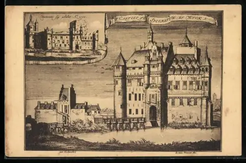 Künstler-AK Duurstede, Casteel by Wyck, Vertoont fig aldus Anno 1700