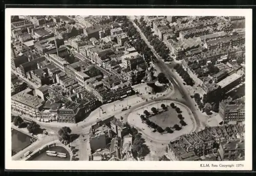 AK Rotterdam, Oostplein voor 1940, Fliegeraufnahme