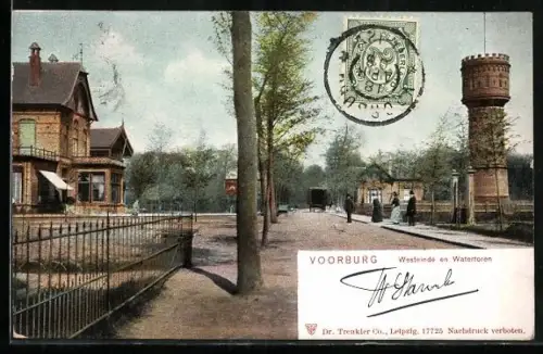 AK Voorburg, Westeinde en Watertoren