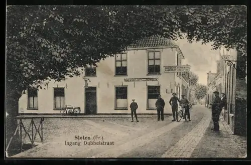 AK Sloten /Fr., Ingang Dubbelstraat, Bondshotel
