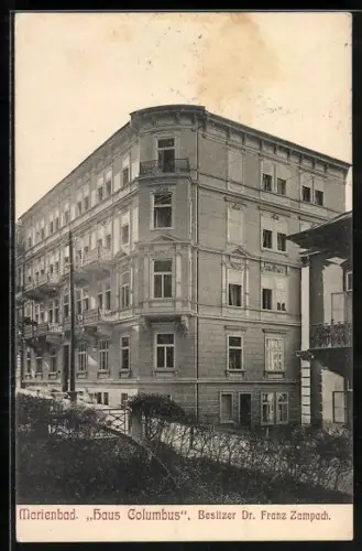 AK Marienbad, Haus Columbus, Bes. Dr. Franz Zampach