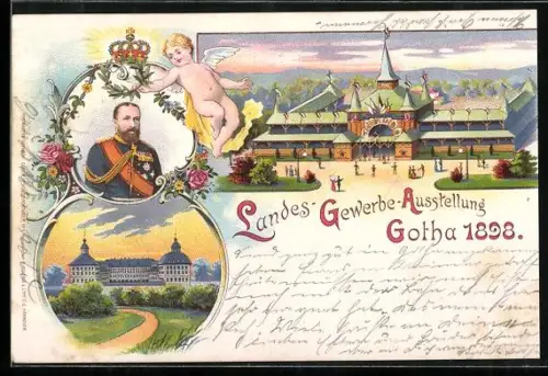 Lithographie Gotha, Landes-Gewerbe-Ausstellung 1898