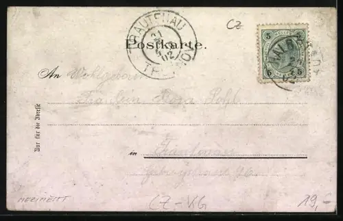 Lithographie Halbstadt, Bahnhof, Schloss, Schule, Ortsansicht