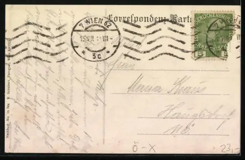 AK Wien, F. Köllner`s Restaurant zu den drei goldenen Kronen, Innenansichten, Burggasse 21