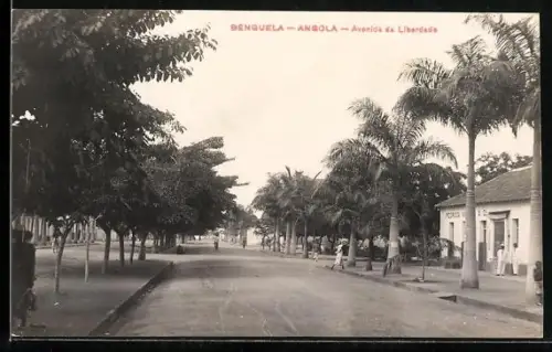 Künstler-AK Benguela, Avenida da Liberdade