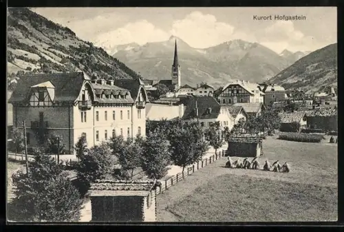 AK Hofgastein, Teilansicht mit Kirche
