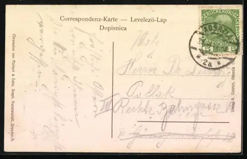 AK Abbazia, Felsiges Ufer mit Villa am Südstrand