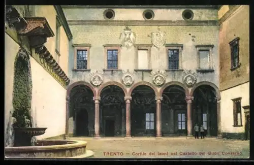 AK Trento, Cortile dei leoni nel Castello del Buon Consiglio