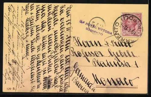 AK Sorrento, La Tarantella sulle colline di Capodimonte