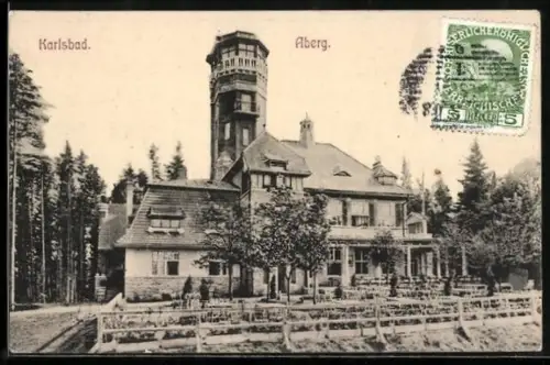AK Karlsbad, Restauration auf dem Aberg