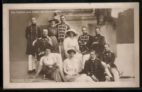 AK Töchter und Söhne des Preussischen Kaiserpaares