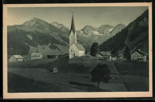 AK Mittelberg / Oy, Panorama mit Schafalpköpfen