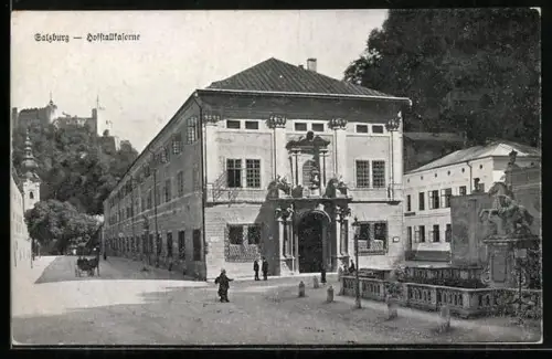 AK Salzburg, Strassenpartie an der Hofstallkaserne