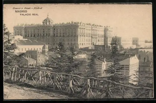 AK Madrid, Palacio Real, Gesamtansicht