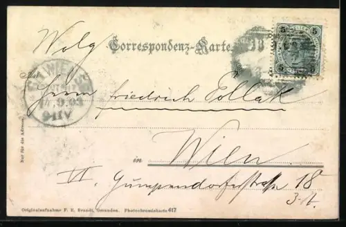 AK Ischl, Winterpanorama vom Berg aus