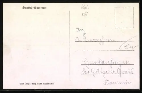 AK Duala, Ansammlung von Menschen auf einem Platz