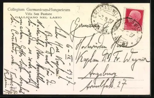 AK Gallicano nel Lazio, Collegium Germanicum-Hungaricum, Villa San Pastore