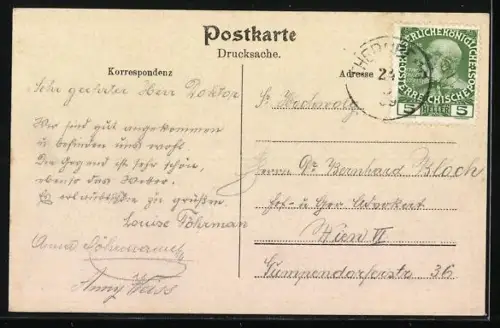 AK Thernberg, Panorama mit Burgruine und 1774 erbautem Neuschlosse