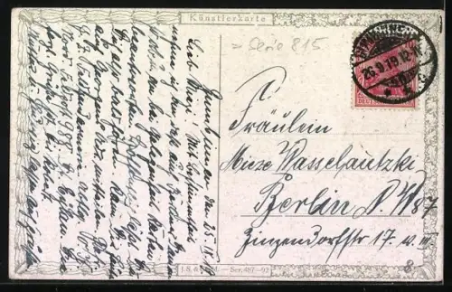 AK Hund mit kleinen Kätzchen