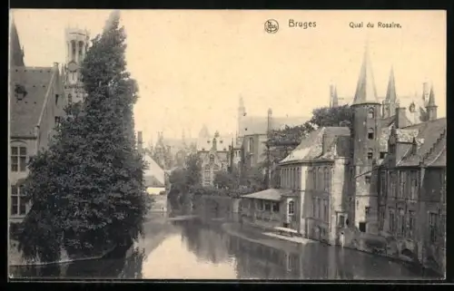 AK Bruges / Brugge, Quai du Rosaire / Rozenhoedkaai