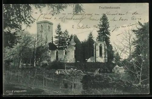 AK Truttenhausen, Blick zur Ruine