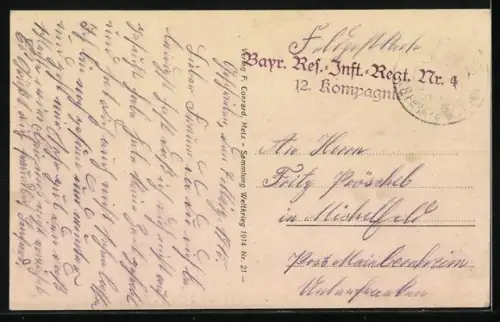 AK Saint-Benoit, Französische Kriegsgefangene Mittagessen holend