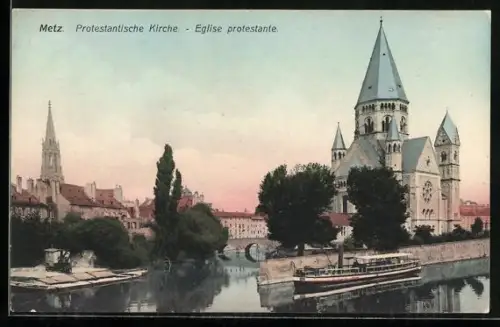 AK Metz, Protestantische Kirche, L`Eglise protestante