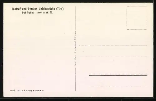 AK Pinswang, Teilansicht mit Kirche und Kapelle