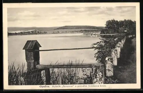 AK Opocno, Rybnik Broumar s pozadim Jiraskova kraje