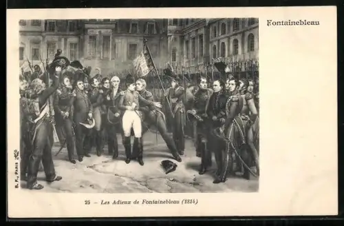 Künstler-AK Les Adieux de Fontainebleau, Napoleon