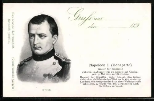 Künstler-AK Napoleon I. (Bonaparte), Kaiser der Franzosen