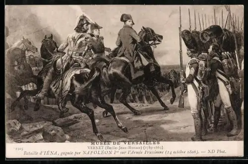 Künstler-AK Musee de Versailles, Bataille d` Jena 14. Octóbre 1806, Napoleon