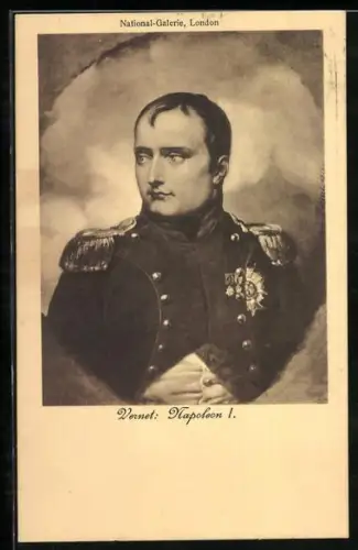AK Vernet, Portrait Napoleon I. in Uniform