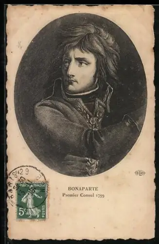 Künstler-AK Napoleon Bonaparte 1799