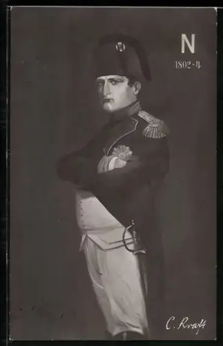 Künstler-AK Napoléon in Uniform