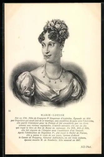 Künstler-AK Marie-Louise im Halbportrait