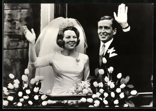 AK Huwelijk van H. K. H. Prinses Beatrix von den Niederlanden en Z. K. H. Prins Claus, 1966